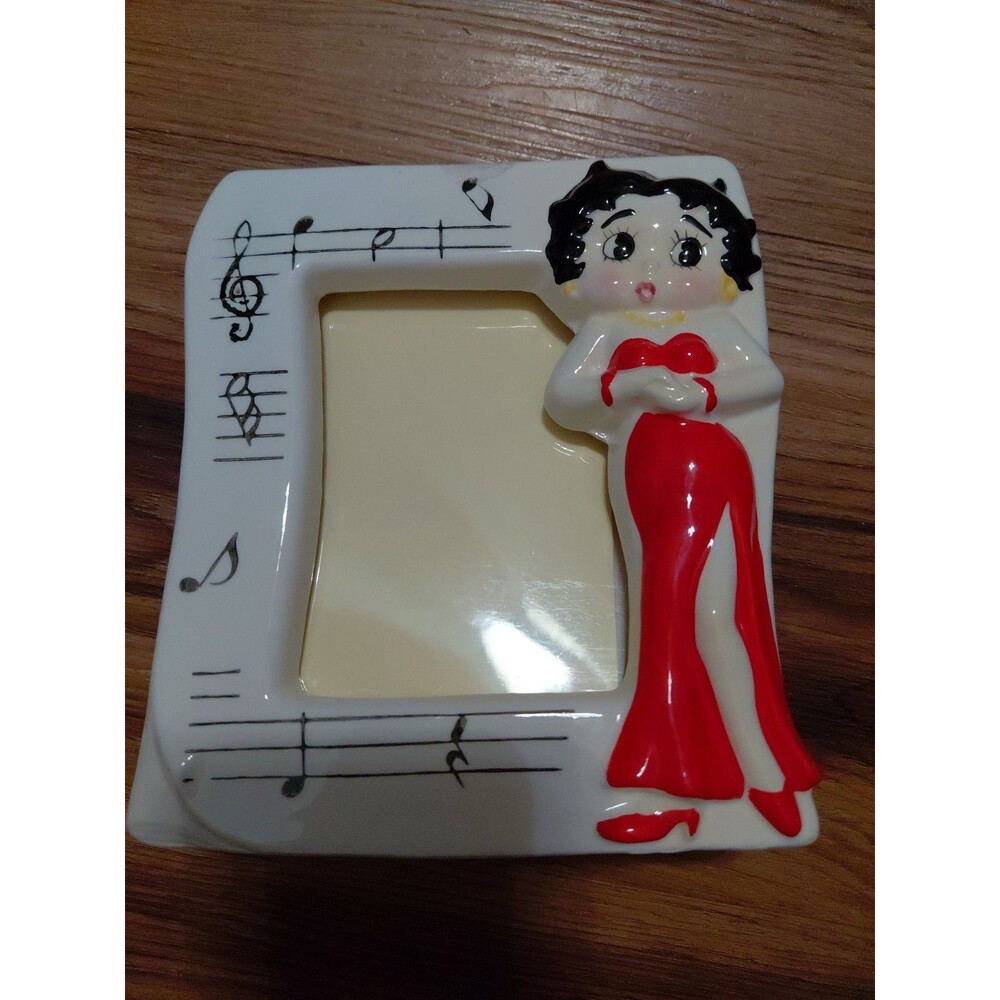 Betty Boop 1986 Vandor Vintage Hand Painted Ceramic Picture Frame Rare